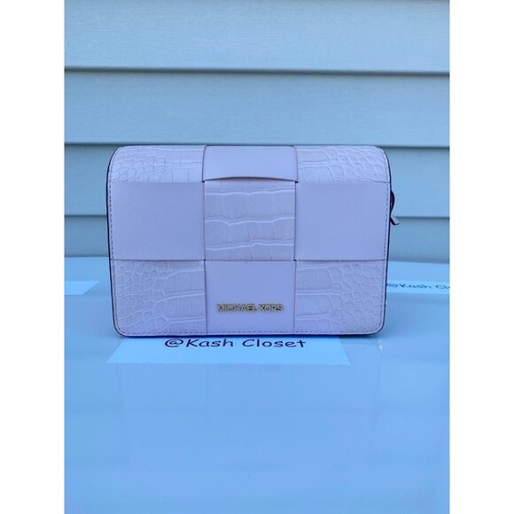 Michael Kors crossbody mercer small convertible clutch purse powder blush - Picture 10 of 12